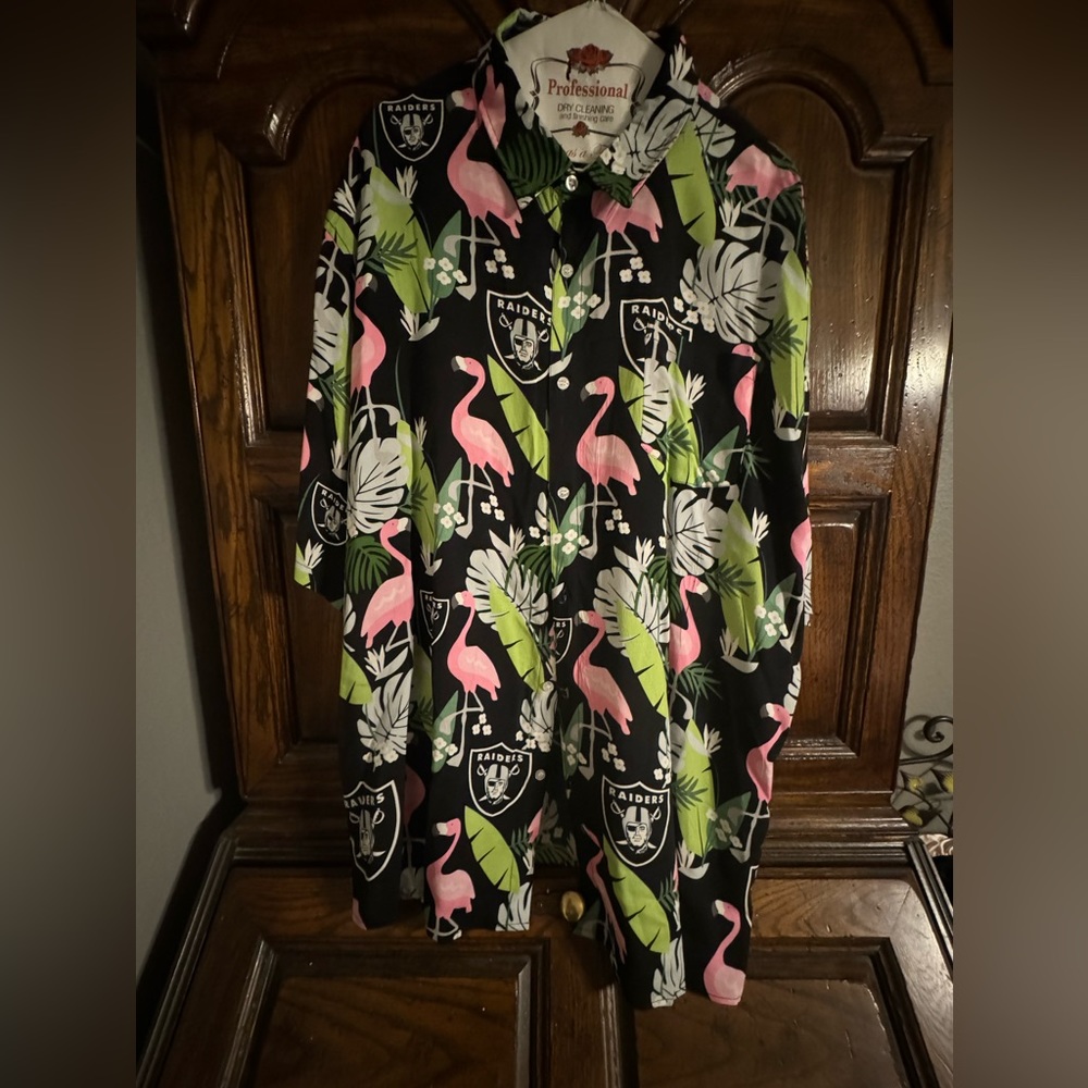 NFL apparal Raiders button down shirt